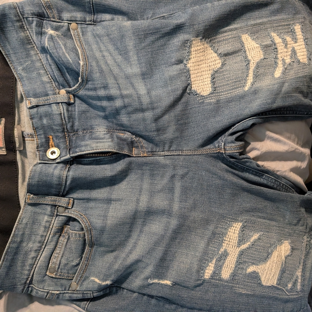 Torrid Casual Distressed Light Blue Boyfriend Jeans